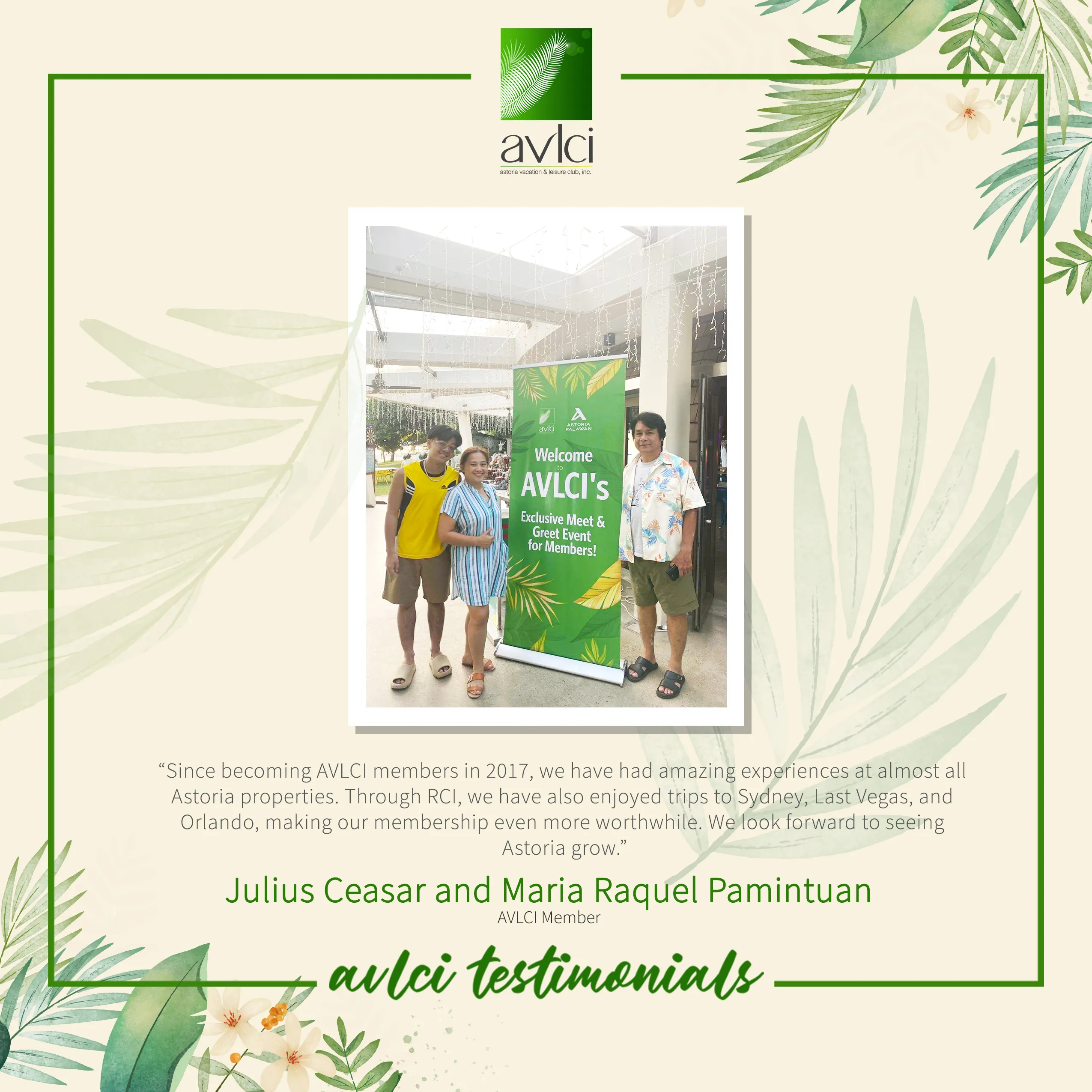 Julius Ceasar and Maria Raquel Pamintuan